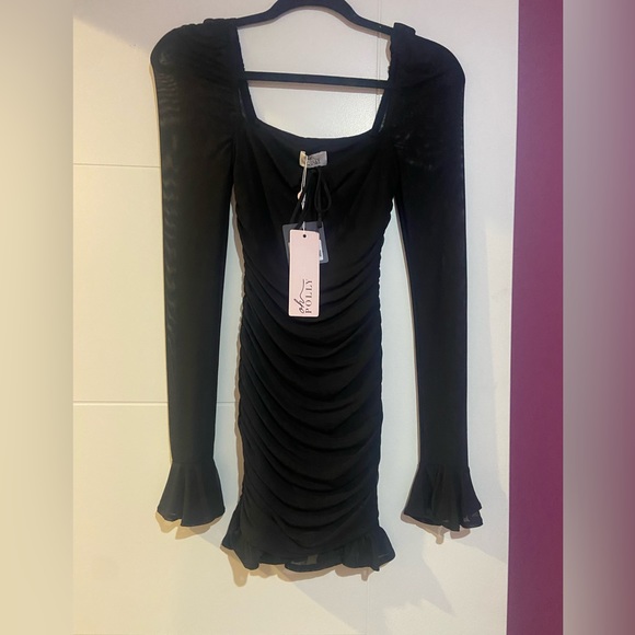 OH POLLY Fallen Angel Black Mini Dress 🖤 - Picture 2 of 2